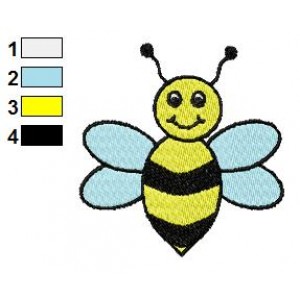 Free Bee 03 Embroidery Design